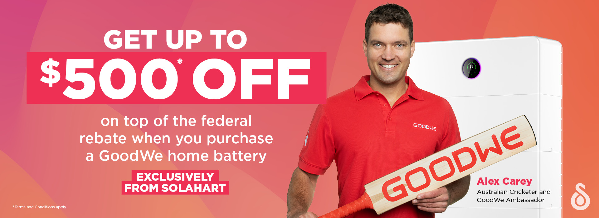$500 off the GoodWe Battery at Solahart D
